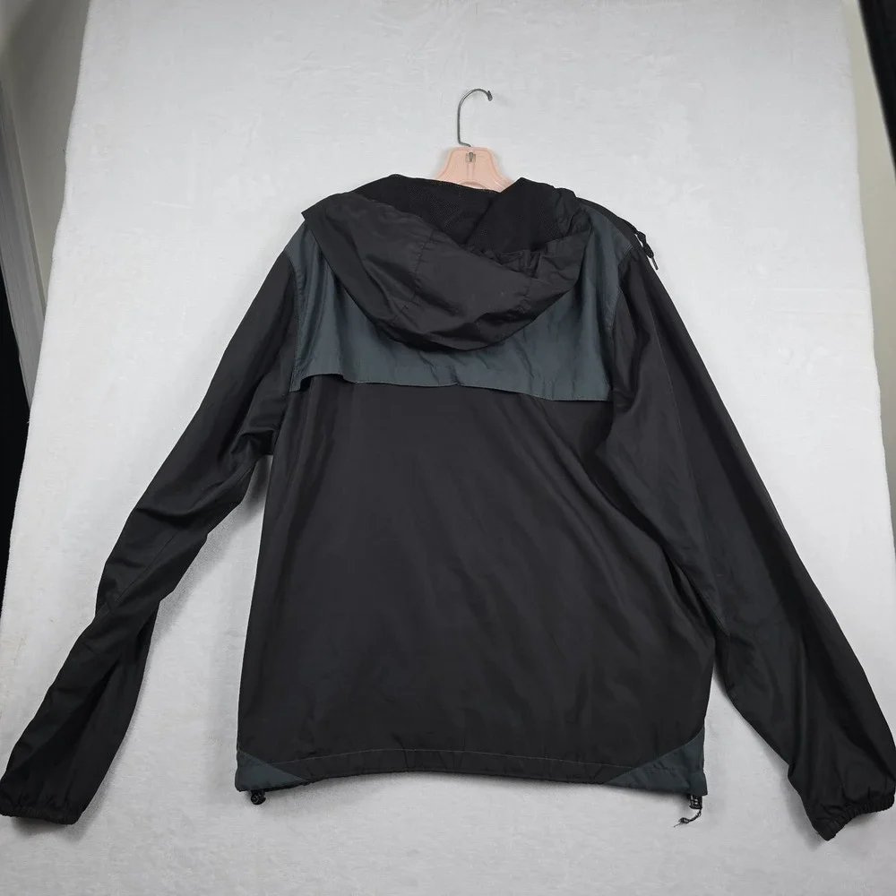 Billabong Men's Size Large‎ Hooded Windbreaker Gray Black Full Zip